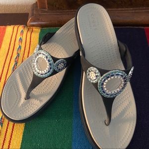 Navy Blue Crocs Sandles